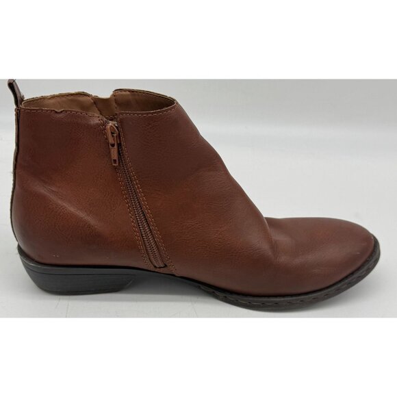 BOC Women's Waterproof Leather Ankle Boots Size 10 M Brown Side Zipper Casual - Picture 2 of 16